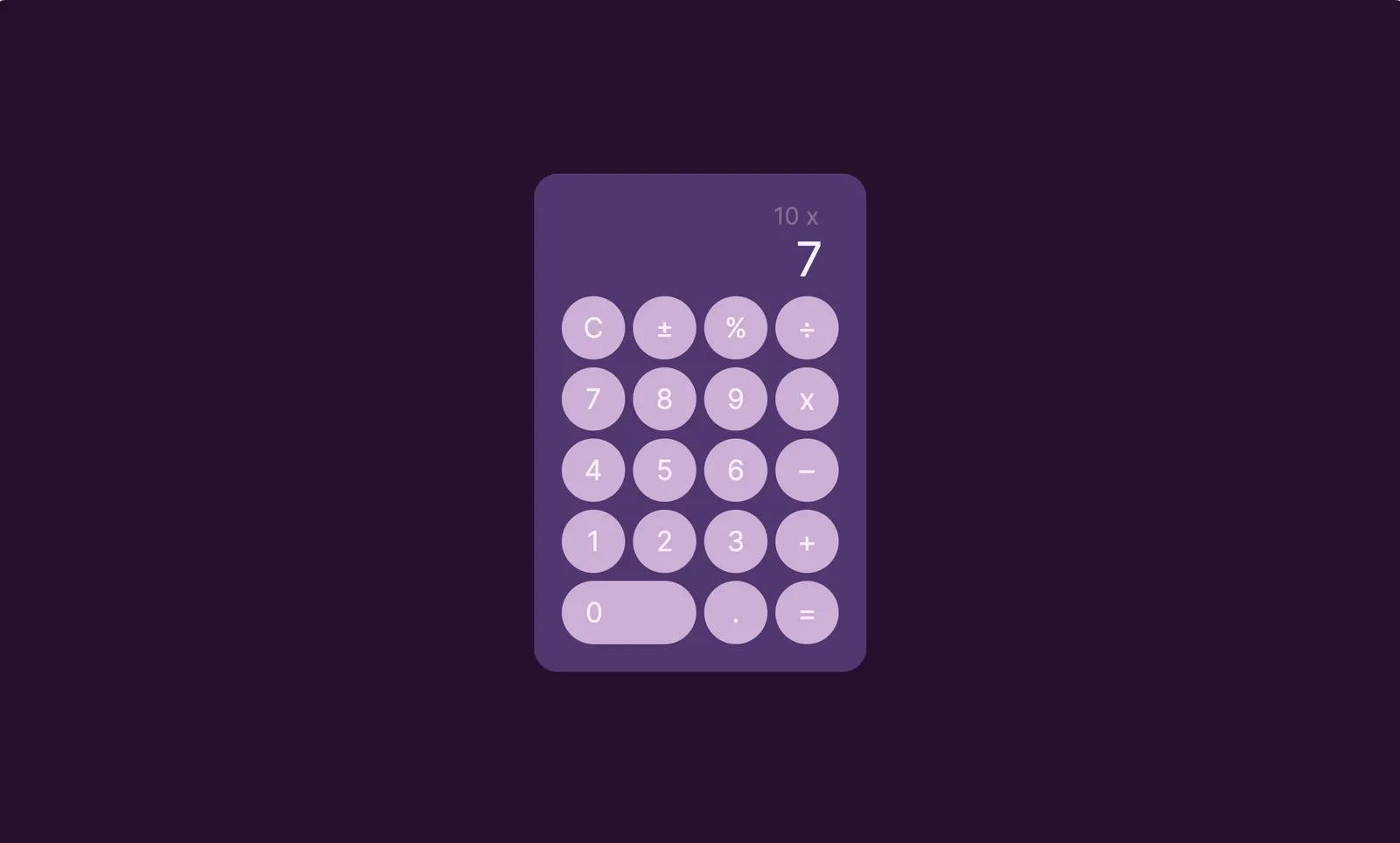 Calculator app screenshot