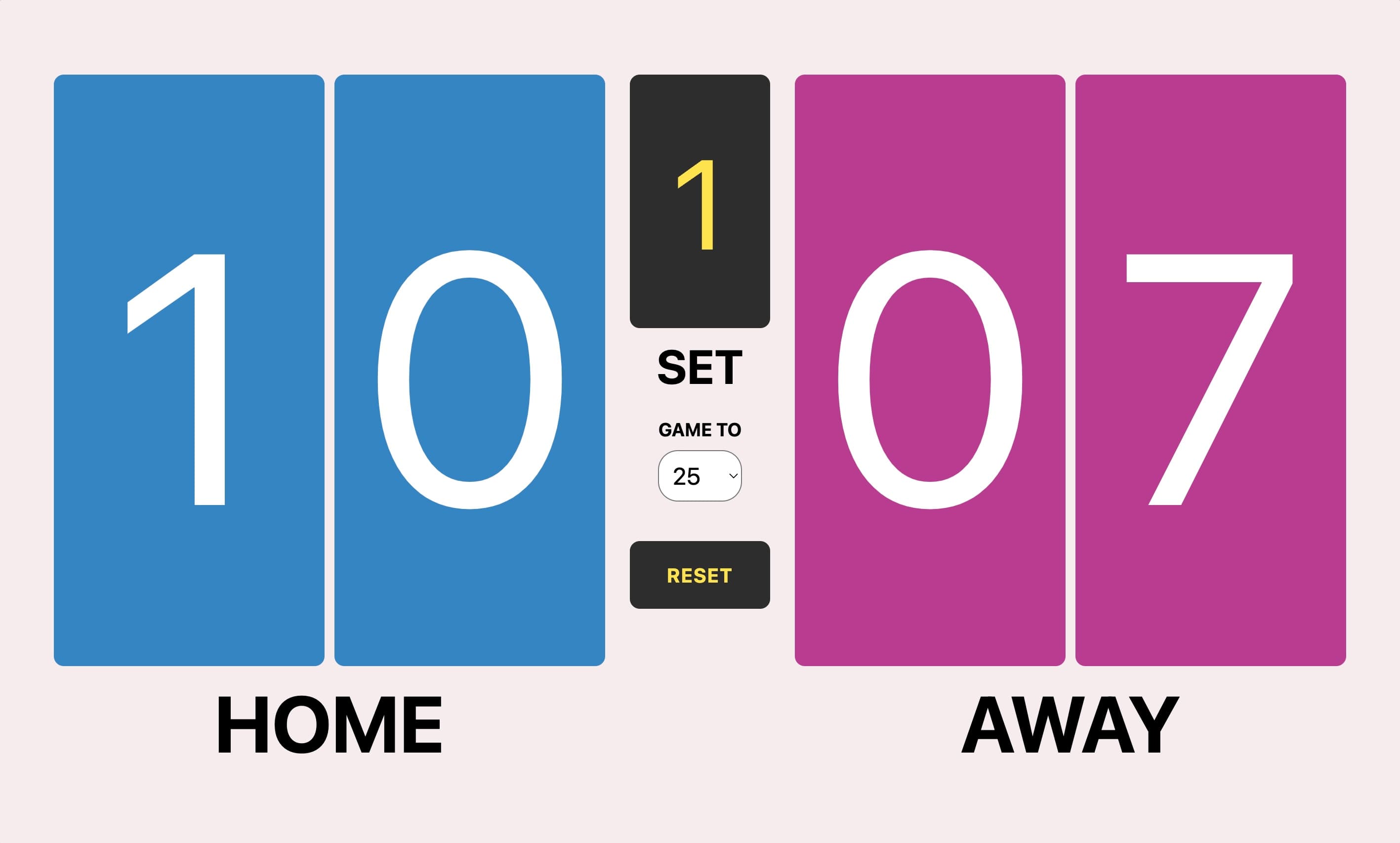 Volleyball scorekeeper app screenshot